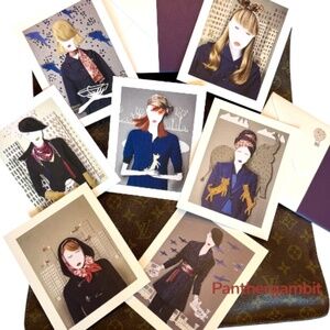 NEW Louis Vuitton Letter Set 7 Postcards